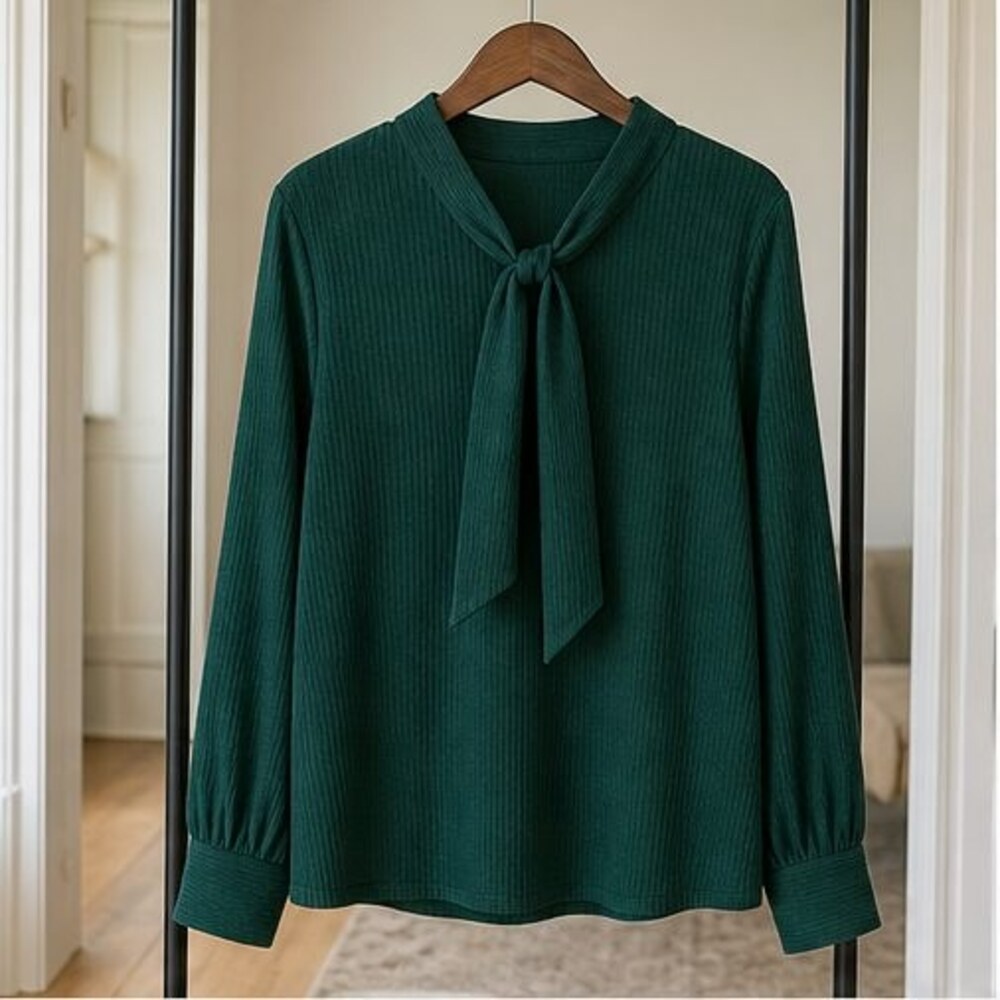 Emerald Button Blouse
